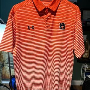 LG Men's Orange Striped Polo Shirt